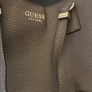 Guess Embossed Brown Tote